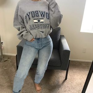 Vintage Dallas Cowboys drawstring crop sweatshirt